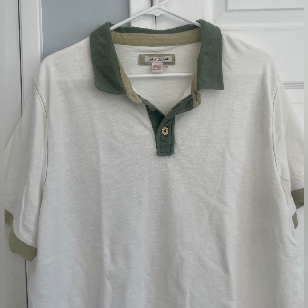 Carbon2Cobalt Catalyst Two Toned Cotton Polo. Mens Size Large